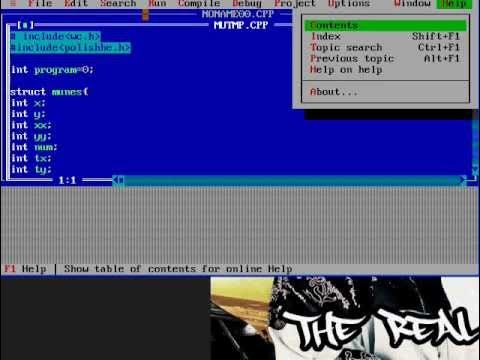(GUI library) under turbo c++ menus forms buttons windows & more - YouTube