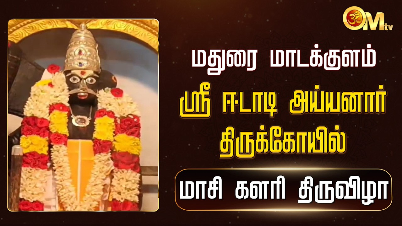 மதுரை மாடக்குளம் ஸ்ரீ ஈடாடி அய்யனார் கோயில் - மாசி களரி திருவிழா | Madurai | OM TV