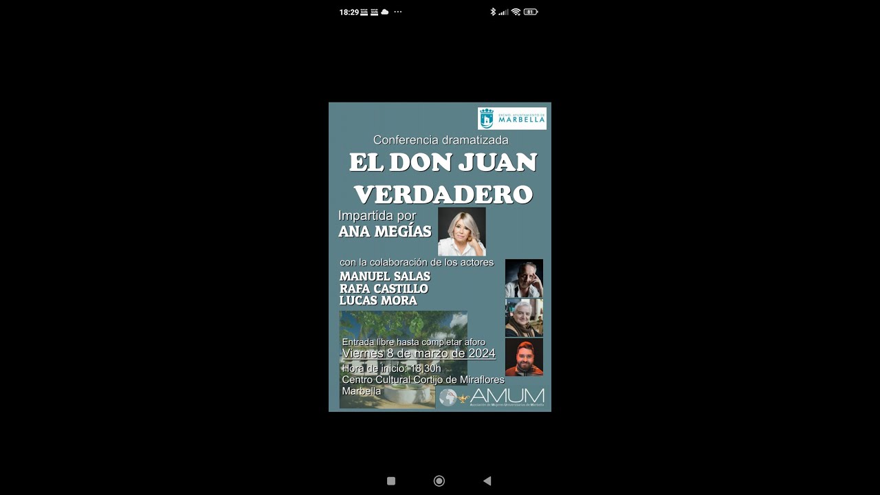 El Don Juan Verdadero. Tirso de Molina por Ana Mejgas, - YouTube