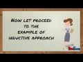 Deductive approach vs Inductive approach in teaching