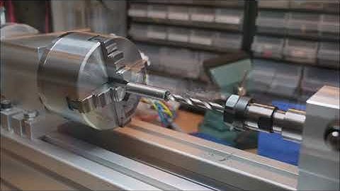 CNC Rotational axis as a micro lathe  ( First test )