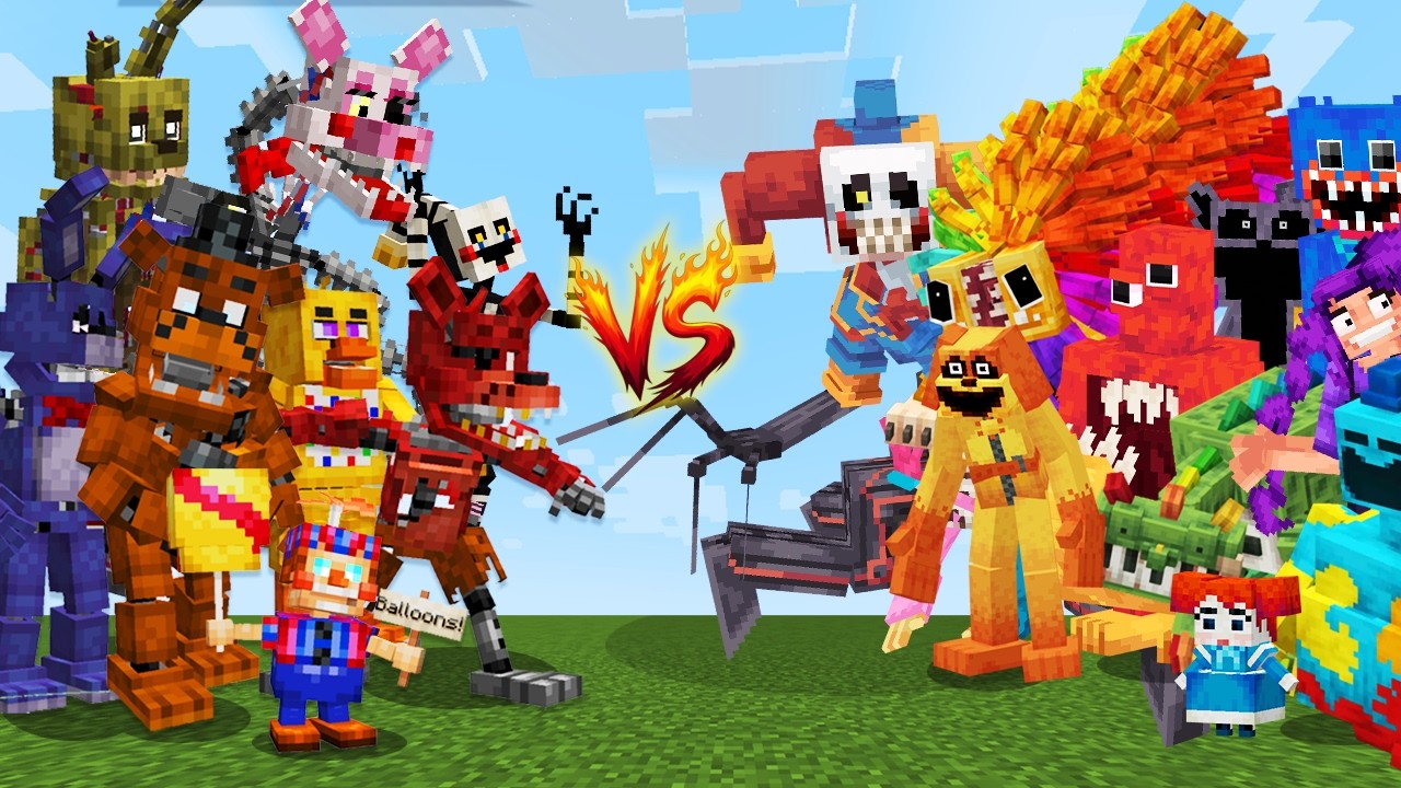 POPPY PLAYTIME vs FIVE NIGHTS AT FREDDY’S en Minecraft
