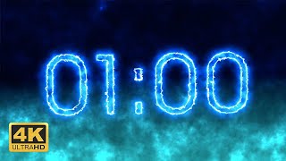 1 Minute Countdown Timer - Electric  [4K]