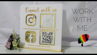 Custom Social Media Plaque | Gold and Black Acrylic Design