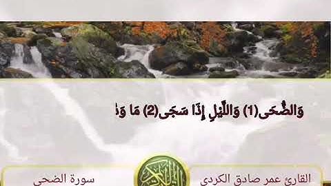 سورة الضحى بصوت القارئ عمر صادق الكردي omar sadiq al kurdi