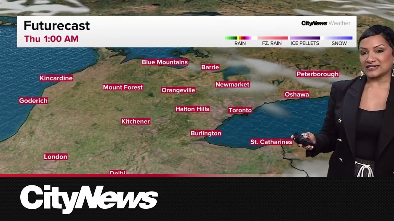 Toronto temperatures warming but rain to continue - YouTube