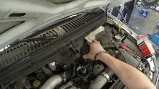 How to do an Oil Change on a Ford Powerstroke Diesel 6 0 & 6 4 by ThePeoplesGarage 16,088 views 10 years ago 4 minutes, 34 seconds
