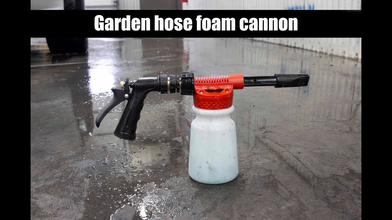 How to use the garden hose foam cannon. 