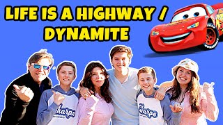 Life is a Highway / Dynamite | MASHUP (Cover by @SharpeFamilySingers) ✨🎤