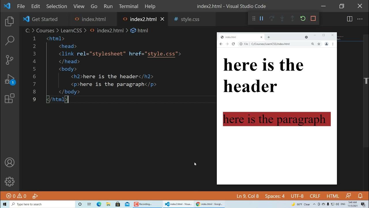 5. CSS How to طرق كتابة الكود - YouTube