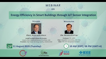 Webinar on Energy Efficiency in Smart Buildings | Professor Dr Saifur Rahman