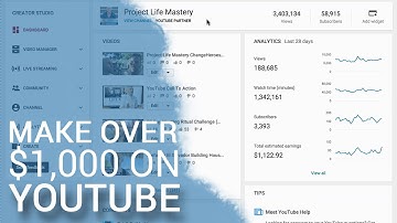 How To Make Over $1,000 Per Month On YouTube