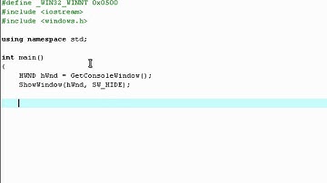 make your c++ program invisible