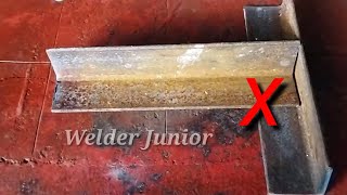 Technique of Cutting and Connect Angle Iron T || welder junior