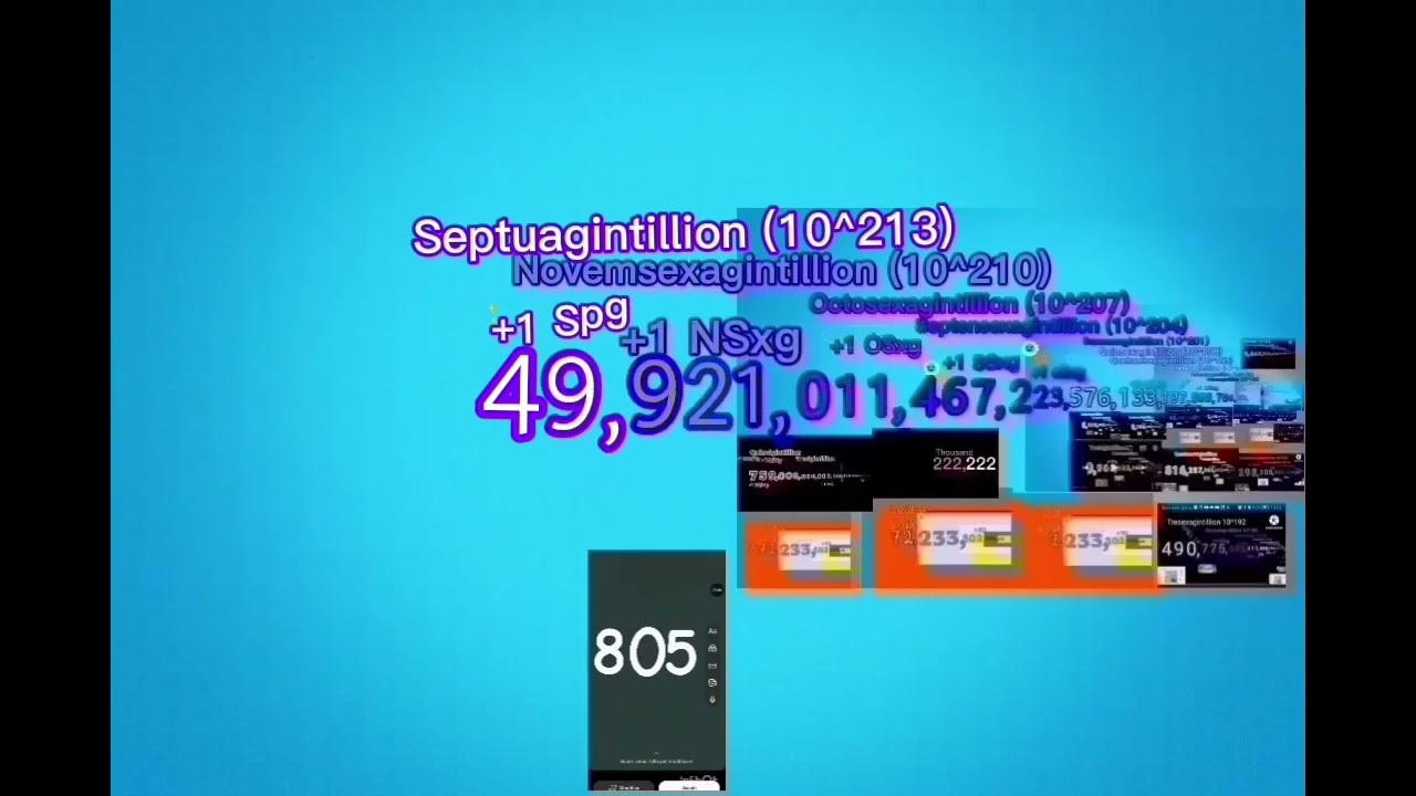 0 to 1 Octogintillion (1/10) (71/100 Centillion)