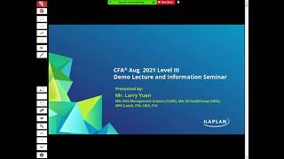 CFA Aug 2021 Level III - Institutional Investors - Larry Yuen - MSc, MFE, CFA, CAIA, FCA