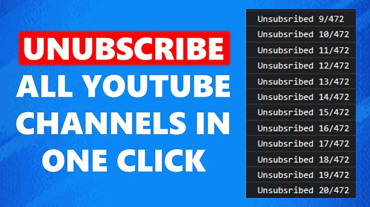How To Unsubscribe All YouTube Channels in One Click (Easy)