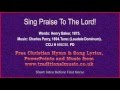 Sing Praise To The Lord(Laudate Dominum) - Hymn Lyrics & Music