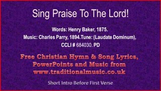 Video thumbnail of "Sing Praise To The Lord(Laudate Dominum) - Hymn Lyrics & Music"