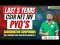 Previous 5 Years CSIR NET JRF PYQs on COORDINATION COMPOUNDS | 100% Scoring Topic for CSIR NET