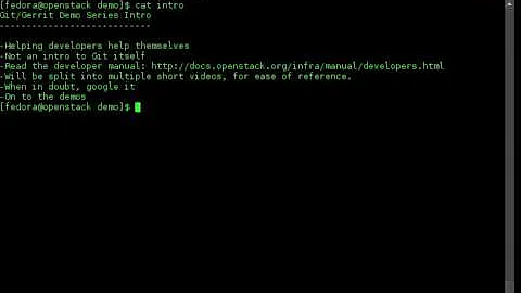 Git and Gerrit Demo Video Series Intro