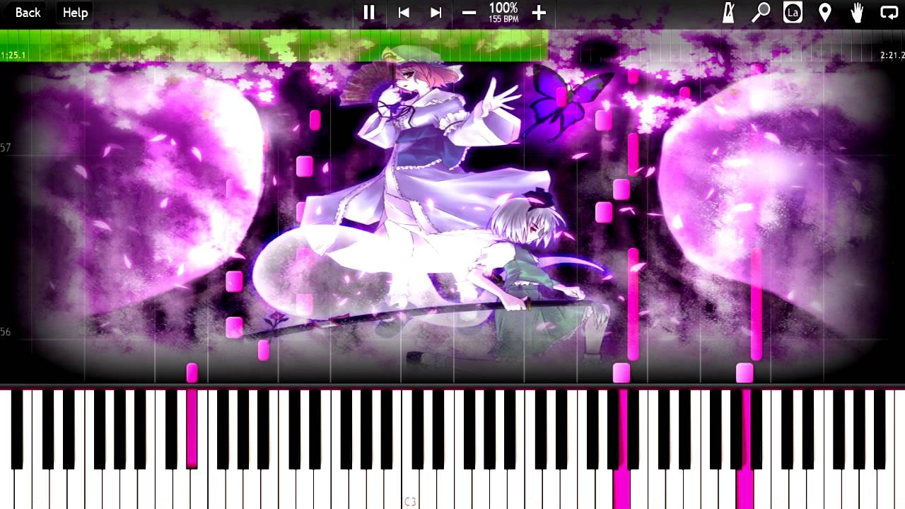 ピアノ 幽雅に咲かせ 墨染の桜 楽譜有り 東方妖々夢 Youtube