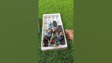 ASMR Unboxing and Testing Car Racing and Bus Tayo Diecast No Talking With Natural Sound Water