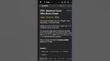 3781. Maximum Score After Binary Swaps | BiWeekly contest 172|#trending #viral #contest #coding #dsa