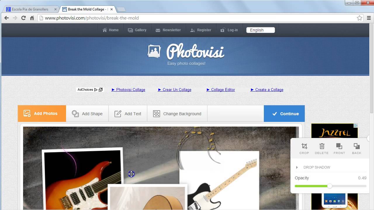 Collages fotogràfics amb Photovisi