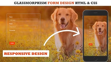 How To Make Responsive Glassmorphism Form Design Using HTML and CSS | Login Form Design #swt #form