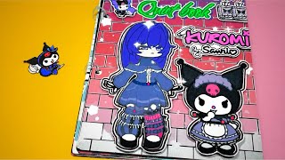 [papertoys] Decorate with sticker Kuromi Sanrio quiet book ~ ASMR ~ Unbox #sanrio #sticker #kuromi