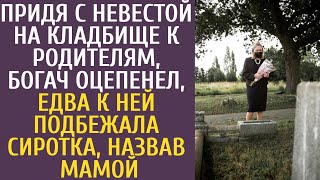 Придя с невестой на кладбище к родителям, богач оцепенел, едва к ней подбежала сиротка, назвав мамой