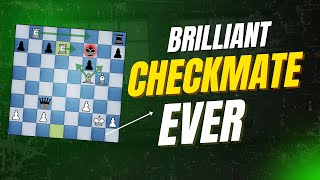 Brilliant checkmate combination ever 😱#chessshorts