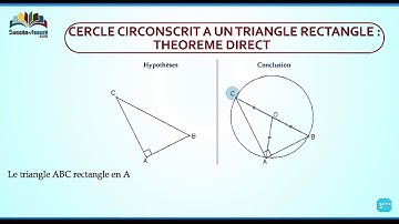 Triangle rectangle et cercle circonscrit 1/2