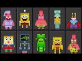 Minecraft x SpongeBob DLC All Characters