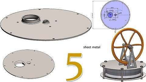 5-Project 43| Low Temperature Stirling Engine Kit-LTD | SolidWorks Tutorial : top lock - sheet metal