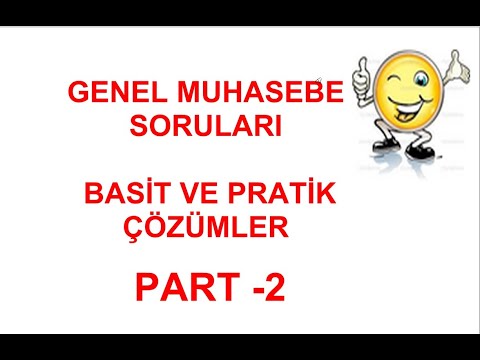 GENEL MUHASEBE SORU ÇÖZÜMÜ 2