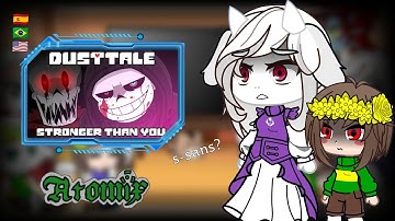 🇪🇸🇧🇷🇺🇲 Undertale react a Stronger Than You (Dusttale)-Dust sans