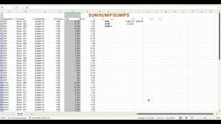 Basic Ms Excel #basicexcel #excel #data #dataanalysis #sum #sumif #sumifs