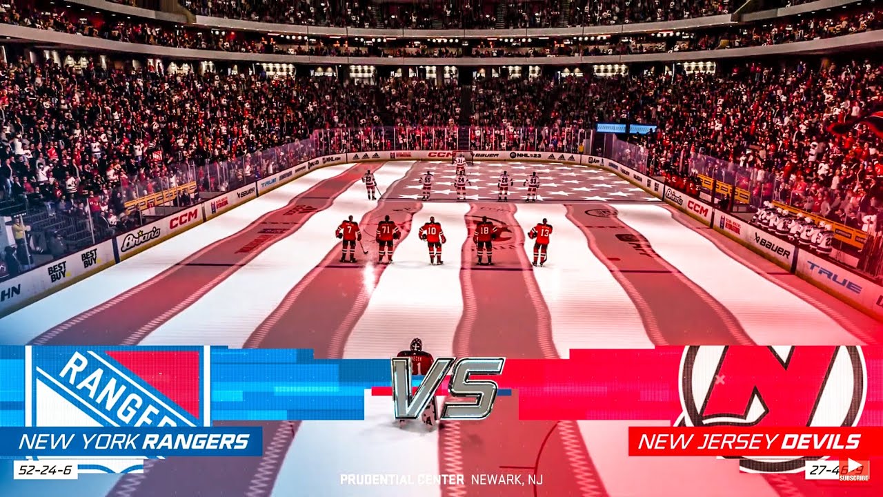 NHL 2023 Round 1 Playoffs Match-Up New Jersey Devils vs New York Range –  Inglasco Inc.
