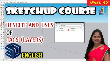 English - Part 42 What is The Benefit and Uses of Tags (Layers) in Sketchup