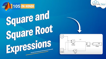 Square and Square Root Expressions in MATLAB Simulink [Hindi]