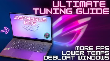 De ultieme Zephyrus G16-tuninggids - Werkt op gaming-laptops / handhelds. CONTROLEER 👇TIJDSTAMPS!⬇️