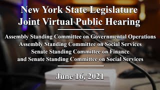 NYS Senate Joint Virtual Public Hearing: The Community Services Block Grant Program - 06\/16\/21