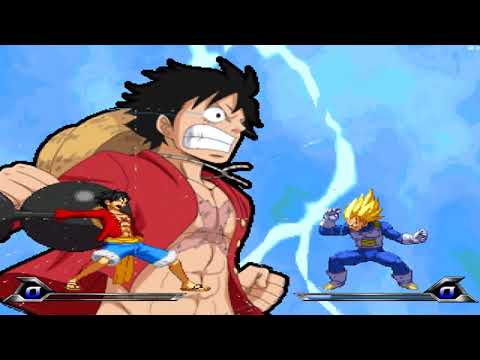 Dragon Ball Z Vs One Piece Mugen Goku Vegeta Vs Luffy Ace By X Edge