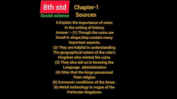 8th std Social Science, History Chapter 1 Sources Question and Answers