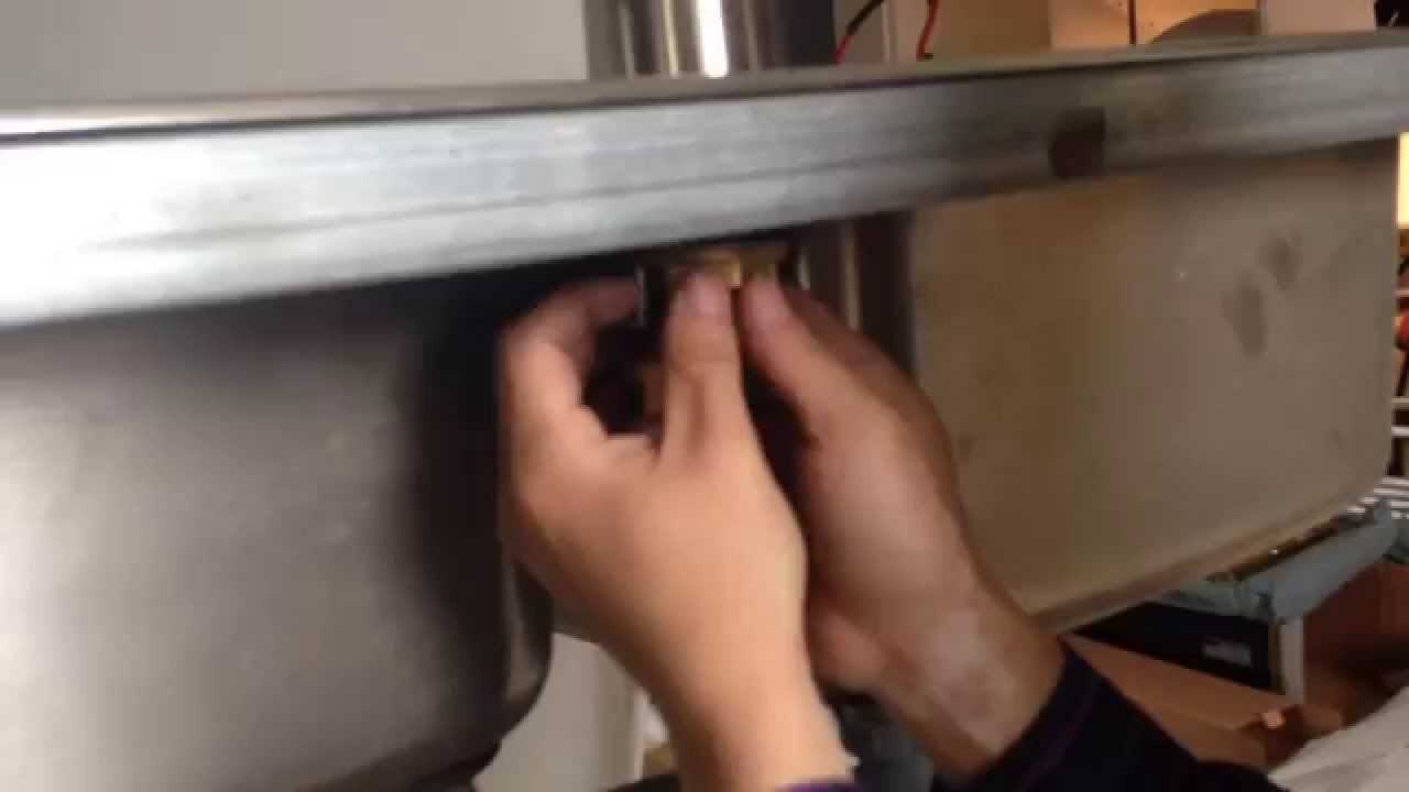 How to replace install a Pull out Nickel brushed steel kitchen sink
