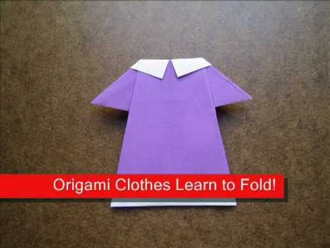 Paper Folding Origami Baby Clothes - YouTube