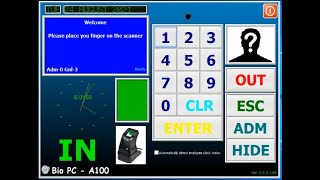 Sabre BioPC Demo - PC Based Clocking using a ZK9500 or ZK4500 ZKTeco Reader