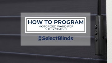 How to Program the Motorized Wand for Sheer Shades | SelectBlinds.com